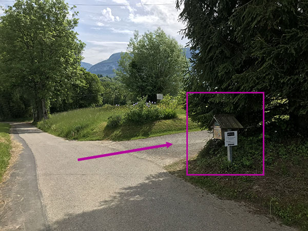 Route à prendre pour accéder au lieu de RV